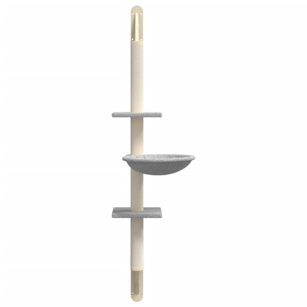 világosszürke falra szerelhető kaparófa 142,5 cm
