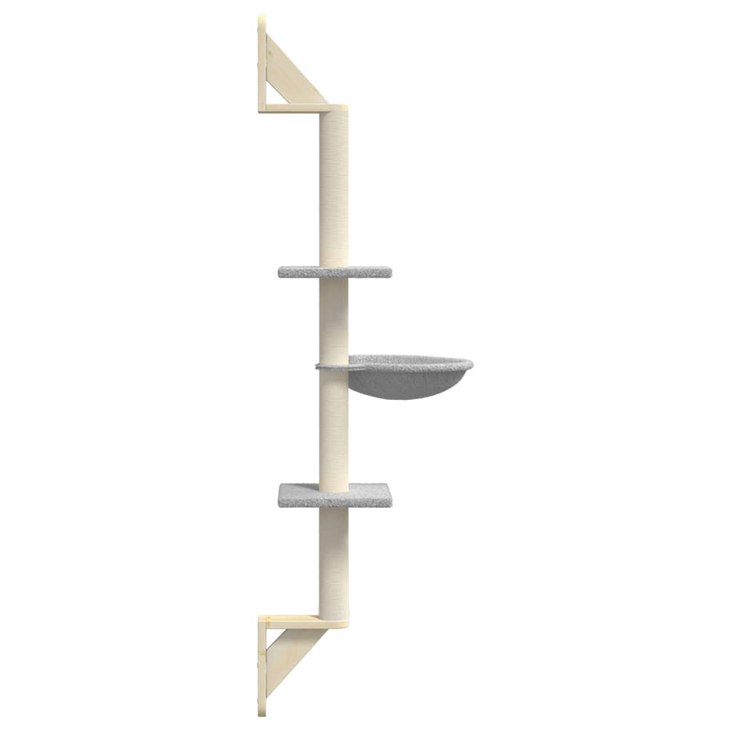 világosszürke falra szerelhető kaparófa 142,5 cm