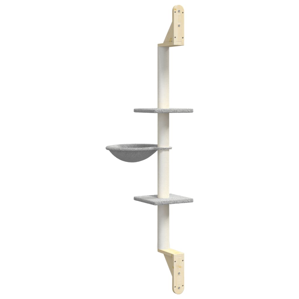 világosszürke falra szerelhető kaparófa 142,5 cm
