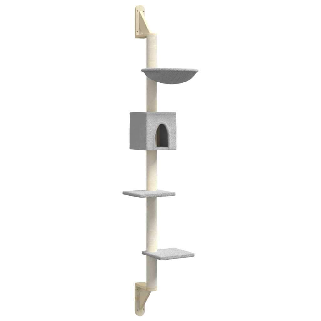 világosszürke falra szerelhető kaparófa 187 cm