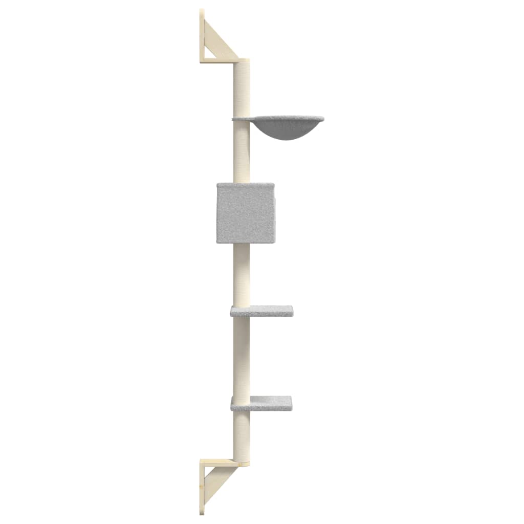 világosszürke falra szerelhető kaparófa 187 cm