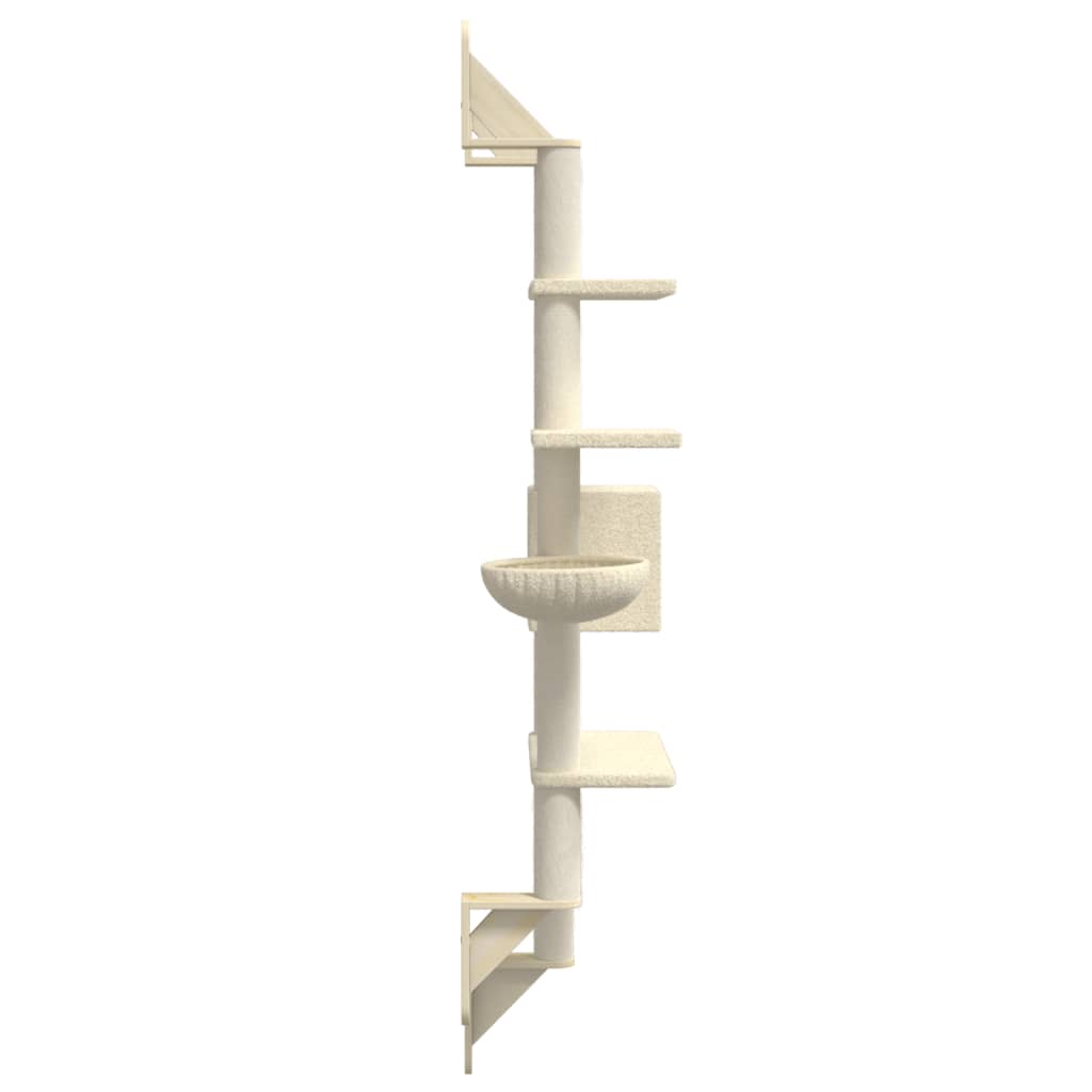 krémszínű falra szerelhető kaparófa 180 cm