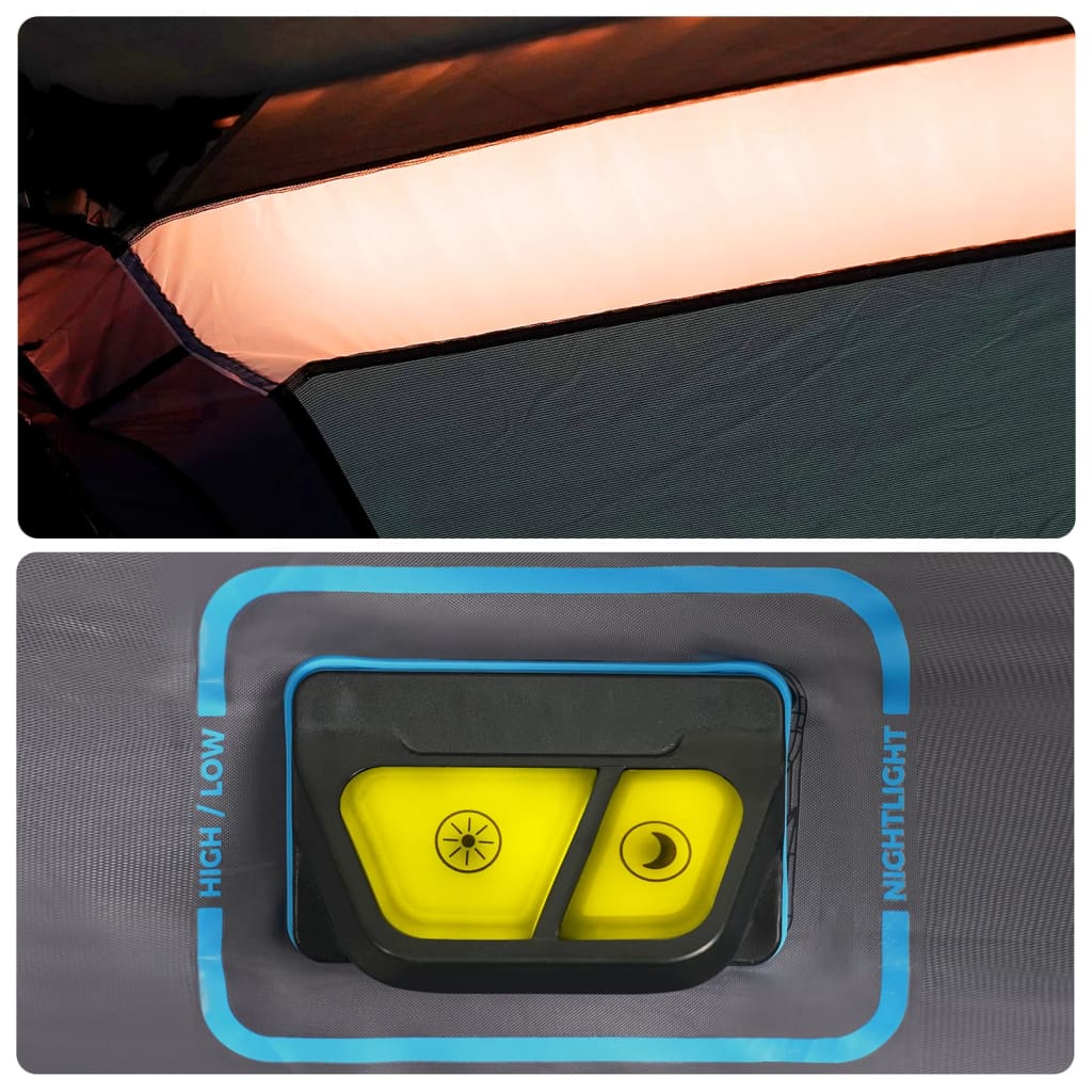 9 személyes világoszöld LED-es felugró családi sátor