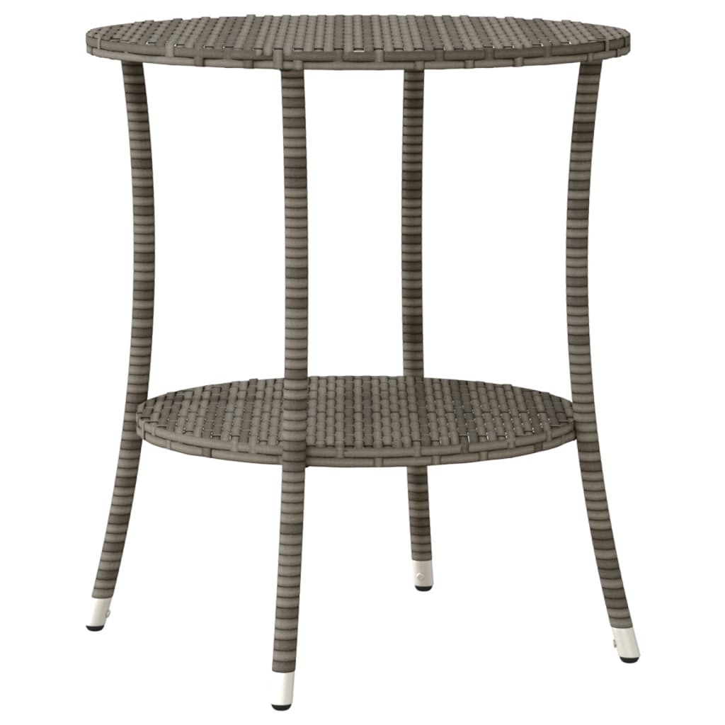 3 darabos szürke polyrattan bisztrógarnitúra párnákkal