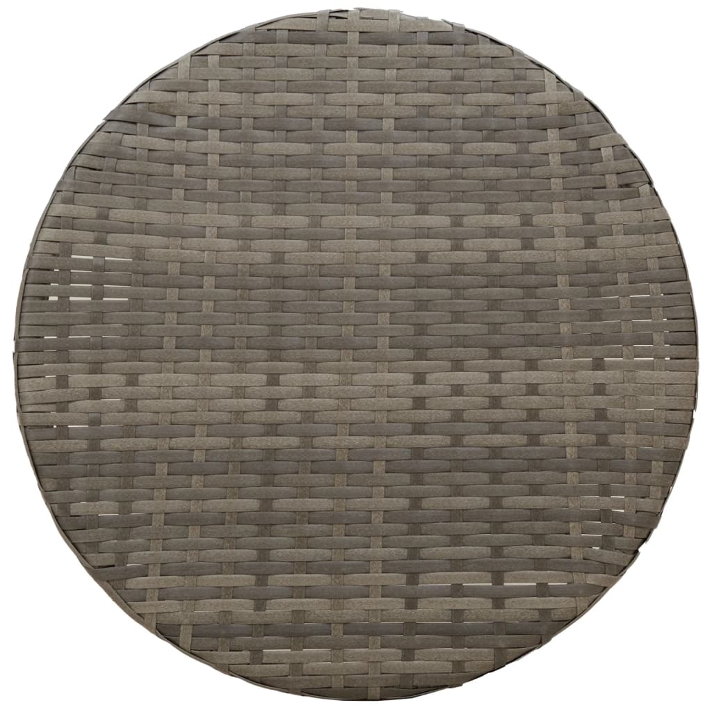 3 részes szürke polyrattan bisztrógarnitúra párnákkal