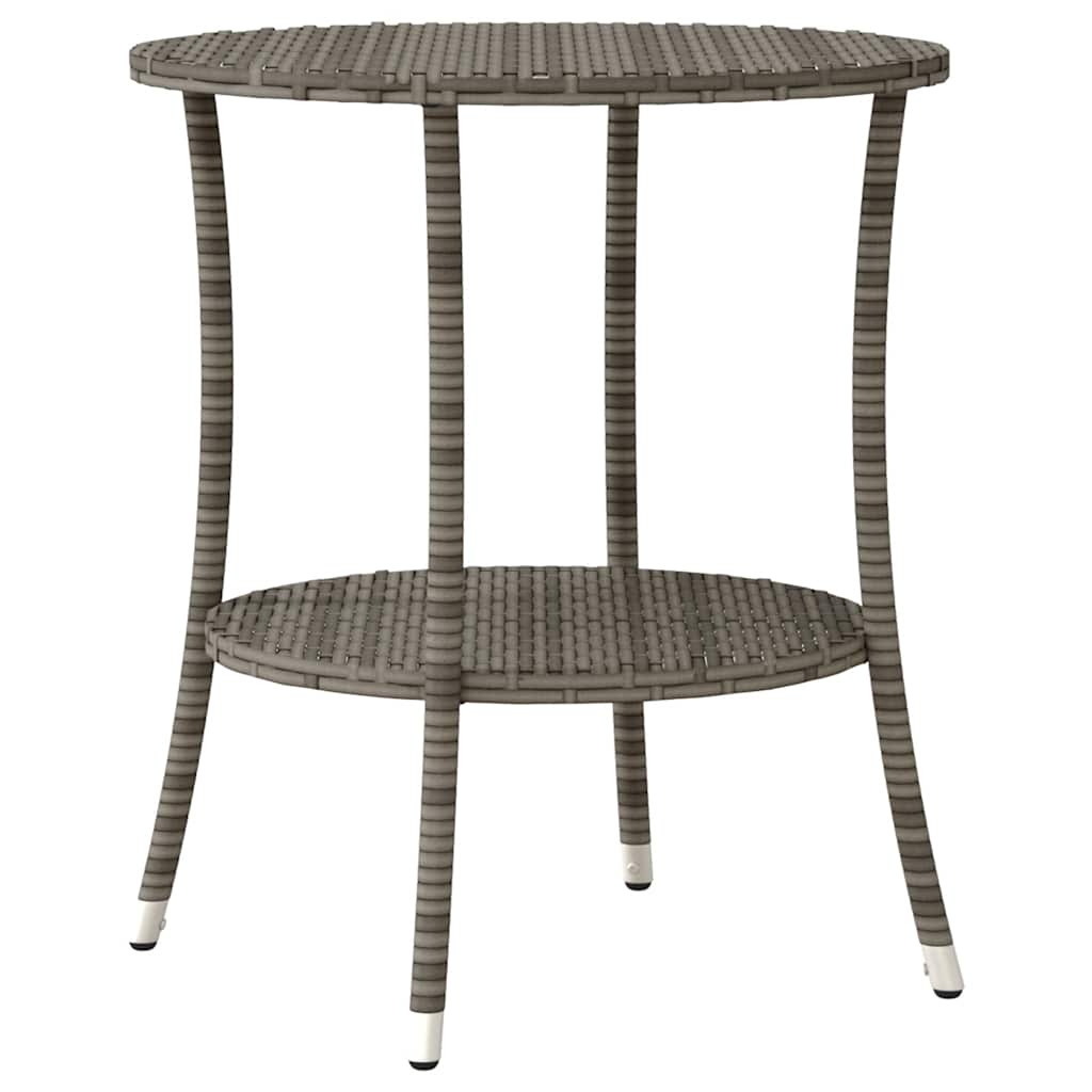 3 darabos szürke polyrattan bisztrógarnitúra párnákkal