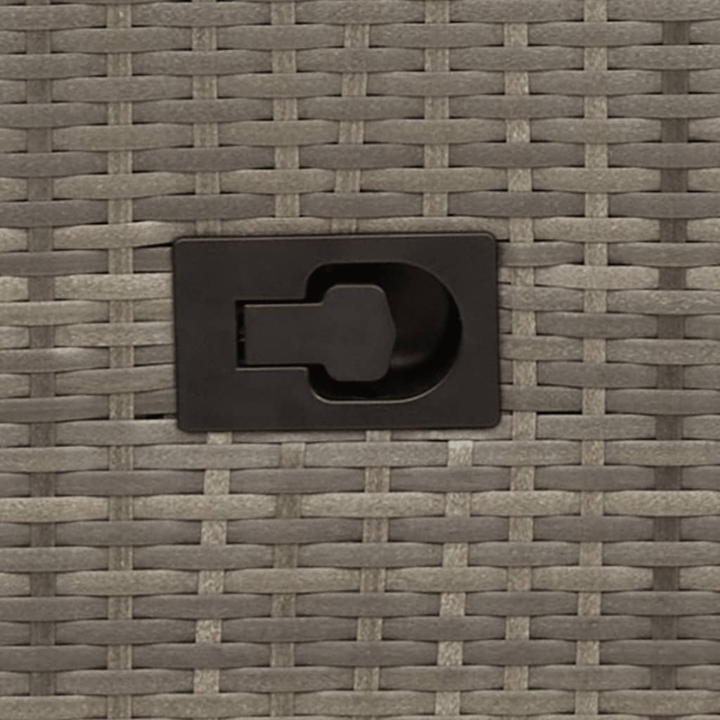 3 részes szürke polyrattan bisztrógarnitúra párnákkal