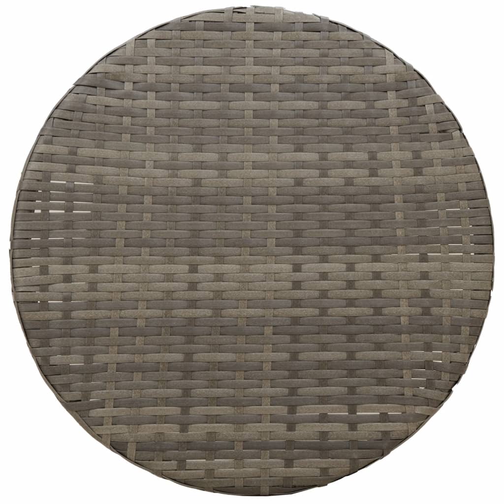3 részes szürke polyrattan bisztrógarnitúra párnákkal