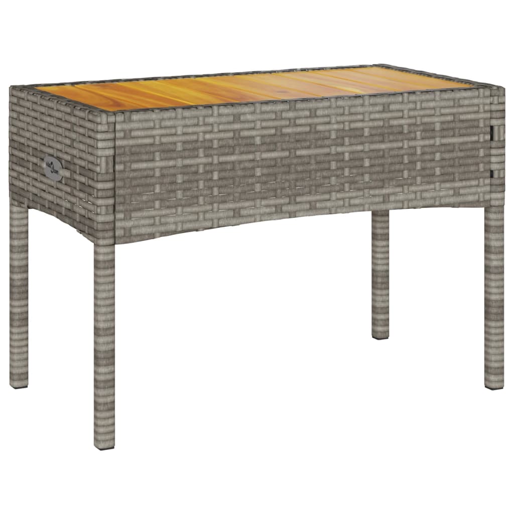 2 személyes szürke polyrattan kerti pad párnákkal és asztallal