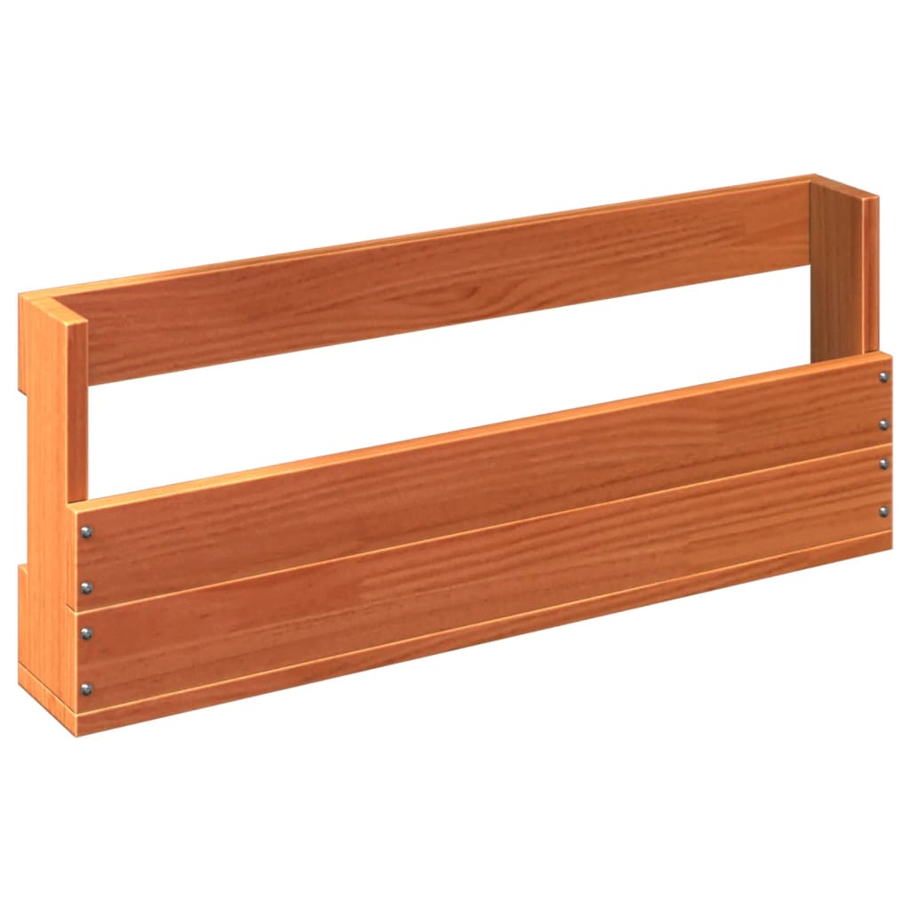 2 db viaszbarna tömör fenyőfa fali cipőtartó 59x8,5x23,5 cm