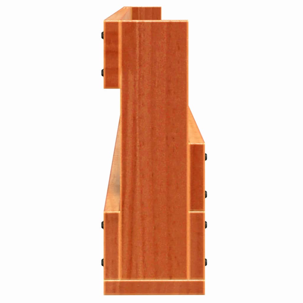 2 db viaszbarna tömör fenyőfa fali cipőtartó 59x8,5x23,5 cm