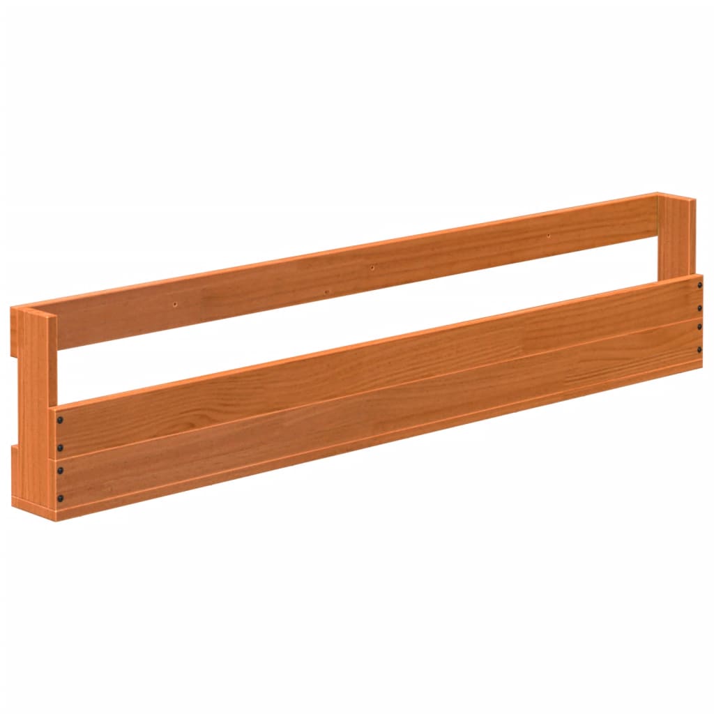 2 db viaszbarna tömör fenyőfa fali cipőtartó 110x8,5x23,5 cm
