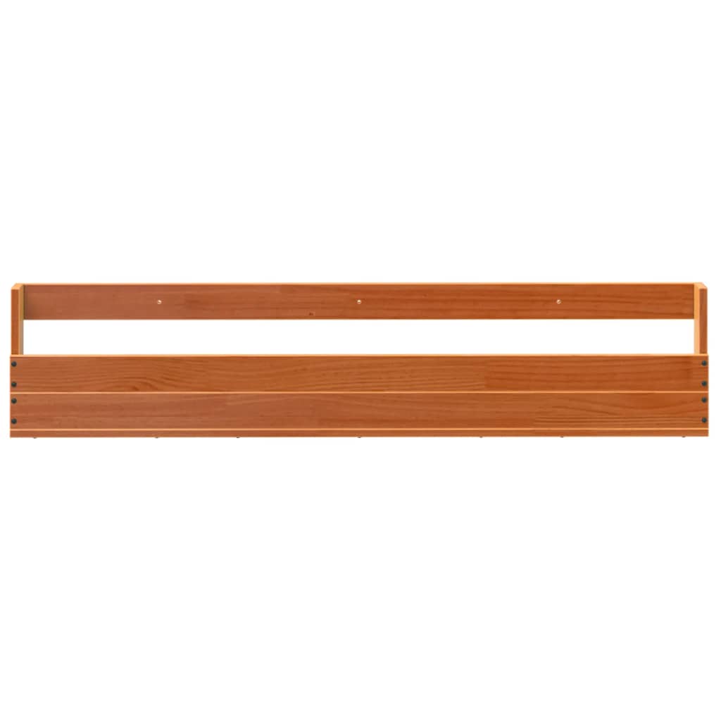 2 db viaszbarna tömör fenyőfa fali cipőtartó 110x8,5x23,5 cm