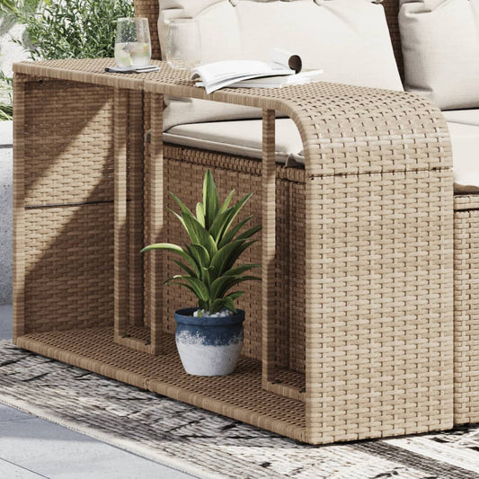 2 db bézs polyrattan tárolópolc