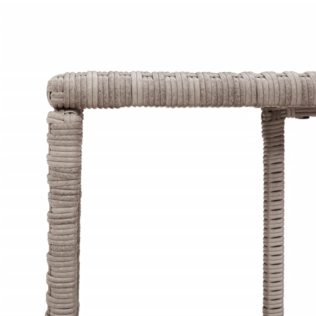 2 db világosszürke polyrattan tárolópolc