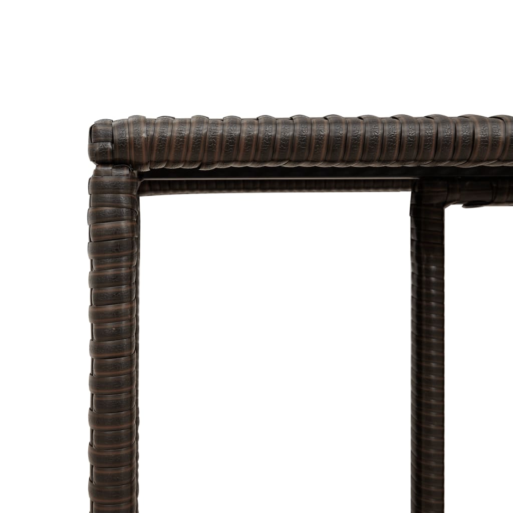2 db barna polyrattan tárolópolc