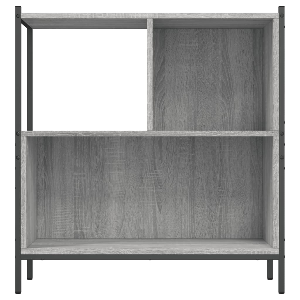 szürke sonoma színű szerelt fa könyvespolc 72 x 28 x 77,5 cm