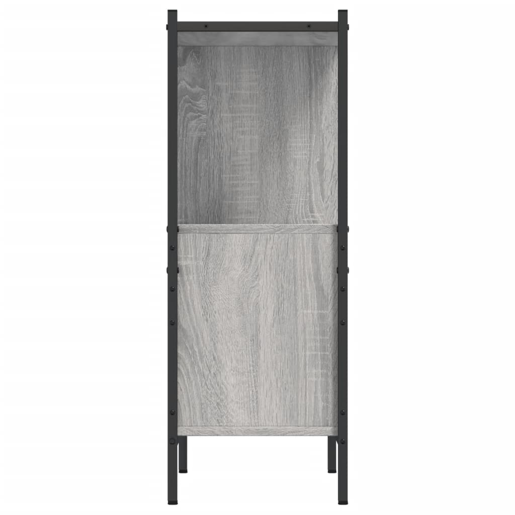 szürke sonoma színű szerelt fa könyvespolc 72 x 28 x 77,5 cm