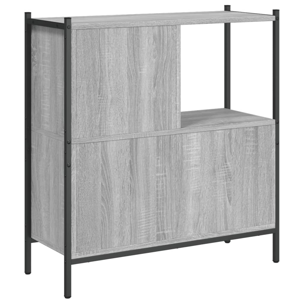 szürke sonoma színű szerelt fa könyvespolc 72 x 28 x 77,5 cm