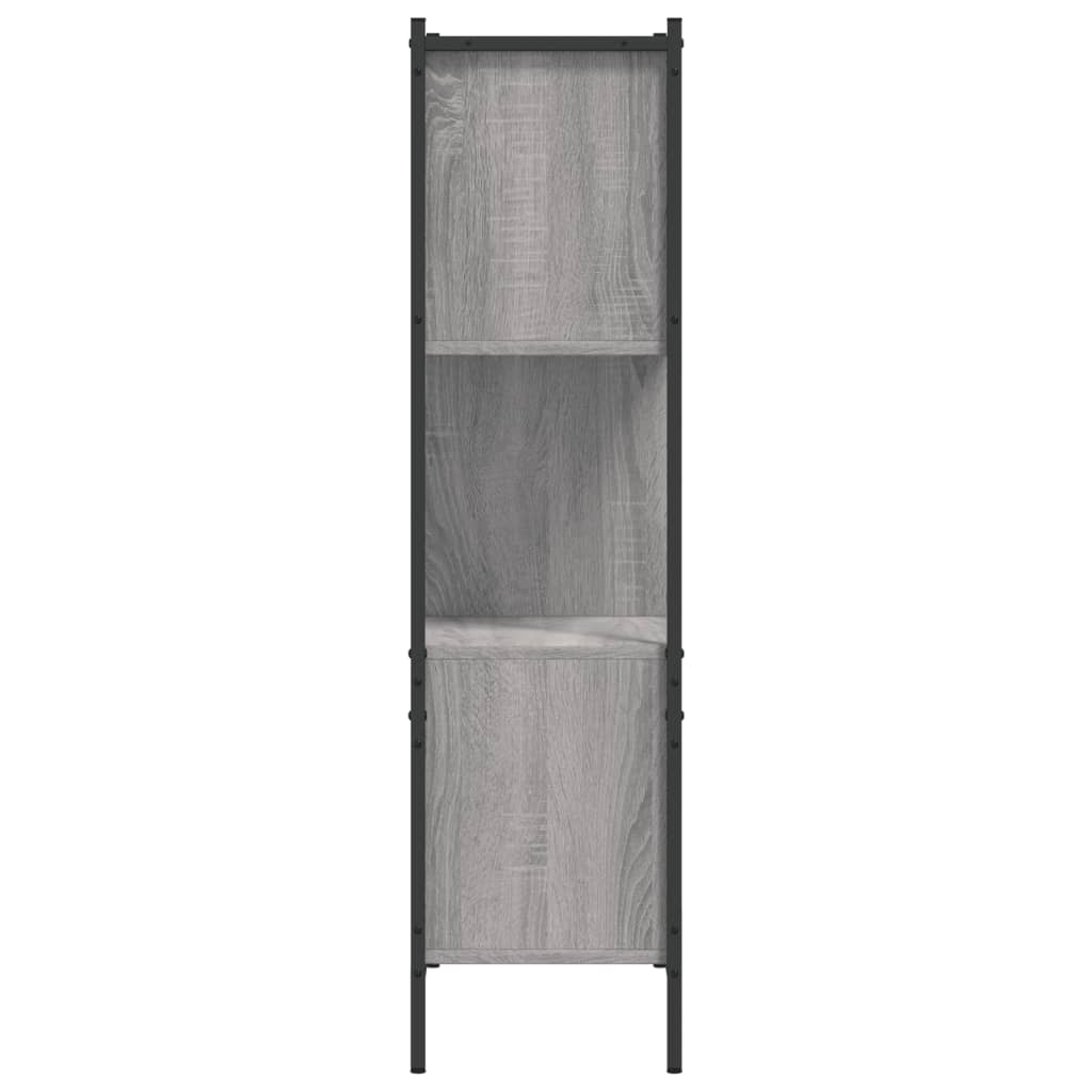 szürke sonoma színű szerelt fa könyvespolc 72x28x109 cm