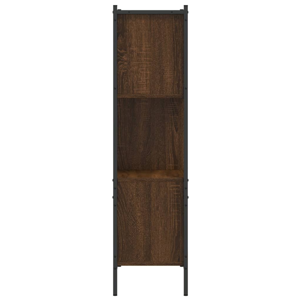 barna tölgy színű szerelt fa könyvszekrény 72x28x109 cm