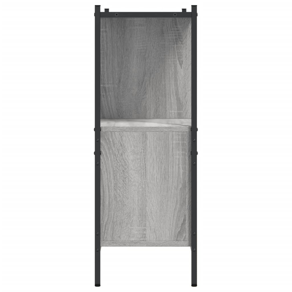 szürke sonoma színű szerelt fa könyvespolc 102x28x77,5 cm