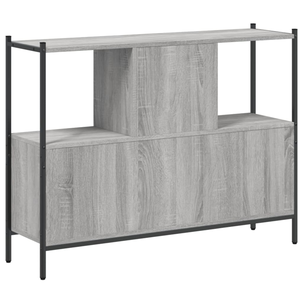 szürke sonoma színű szerelt fa könyvespolc 102x28x77,5 cm
