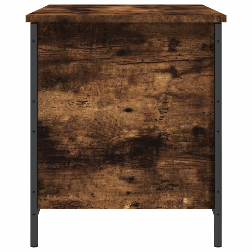 füstös tölgy színű szerelt fa tárolópad 80 x 42,5 x 50 cm