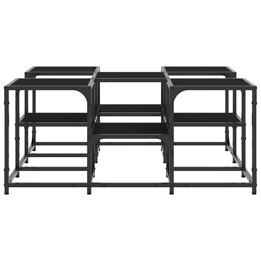 fekete szerelt fa dohányzóasztal 91x91x40 cm