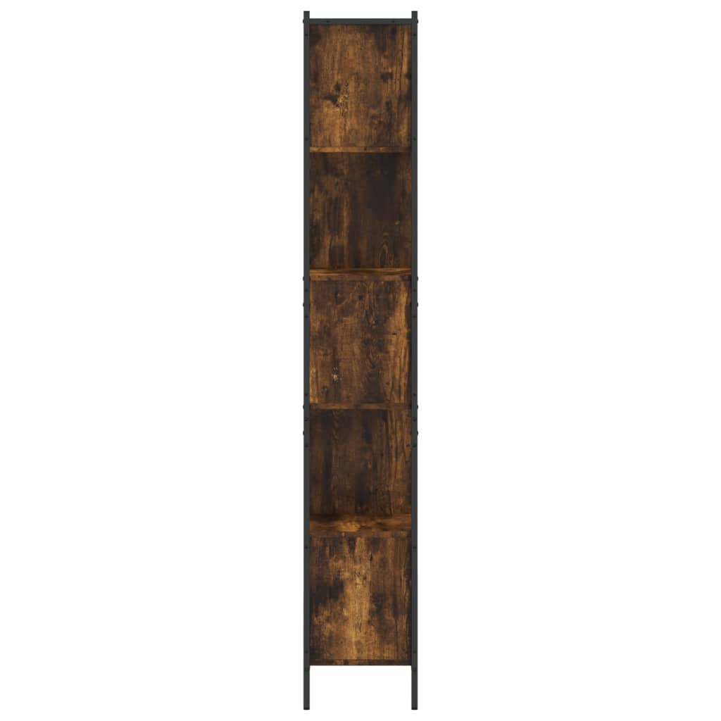 füstös tölgy színű szerelt fa könyvszekrény 72x28x172 cm