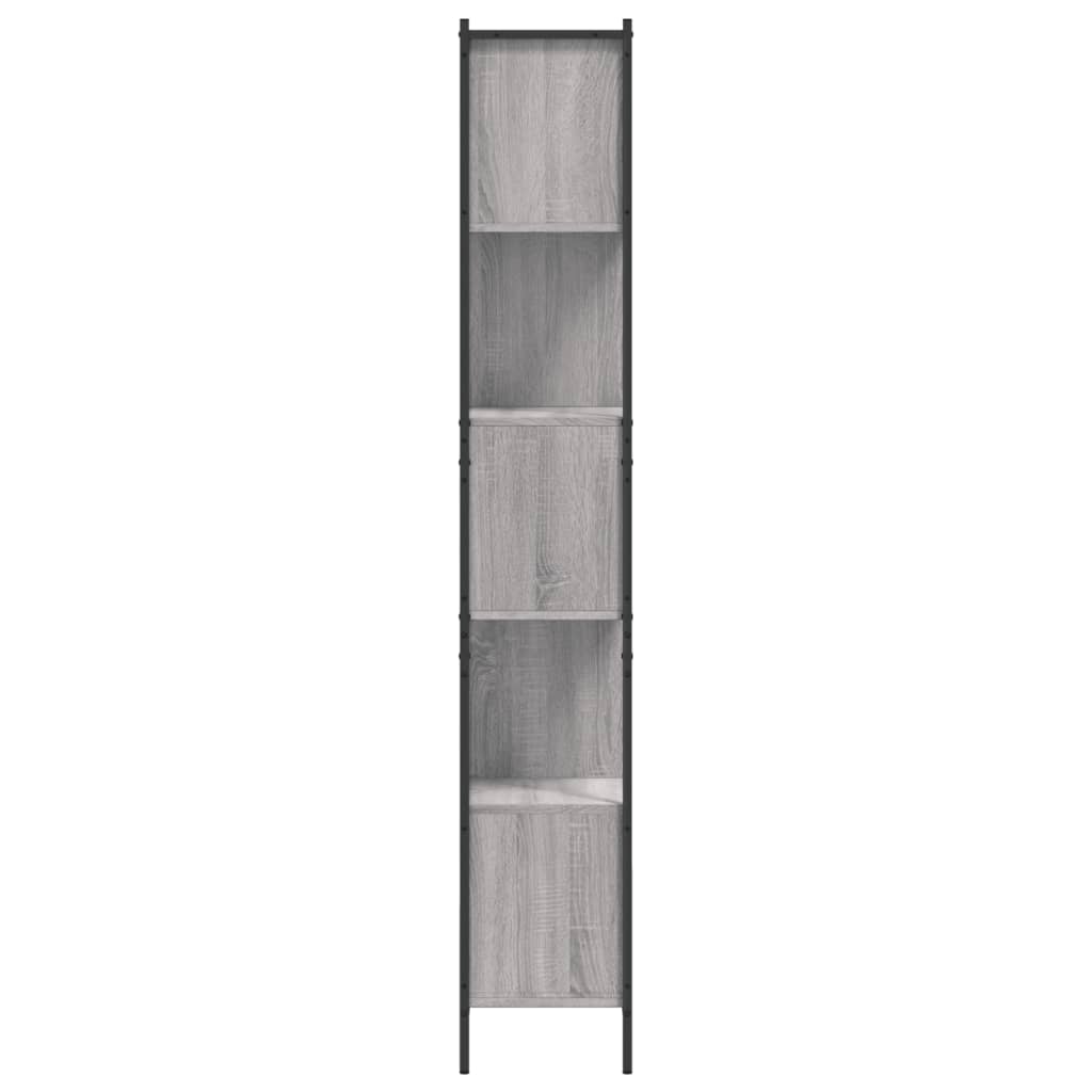 szürke sonoma színű szerelt fa könyvespolc 72x28x172 cm
