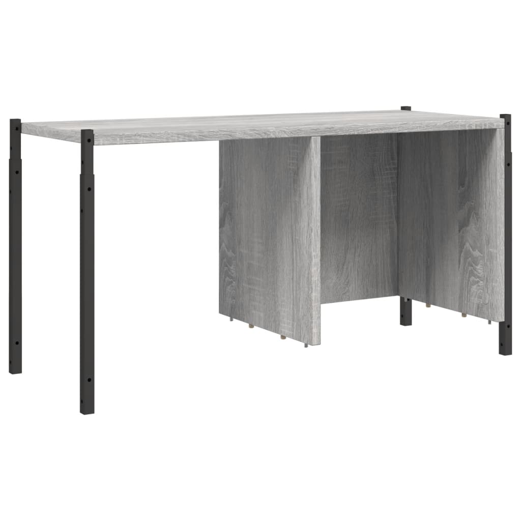szürke sonoma színű szerelt fa könyvespolc 72x28x172 cm