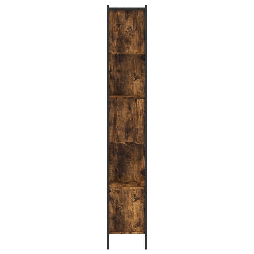 füstös tölgy színű szerelt fa könyvszekrény 102x28x172 cm