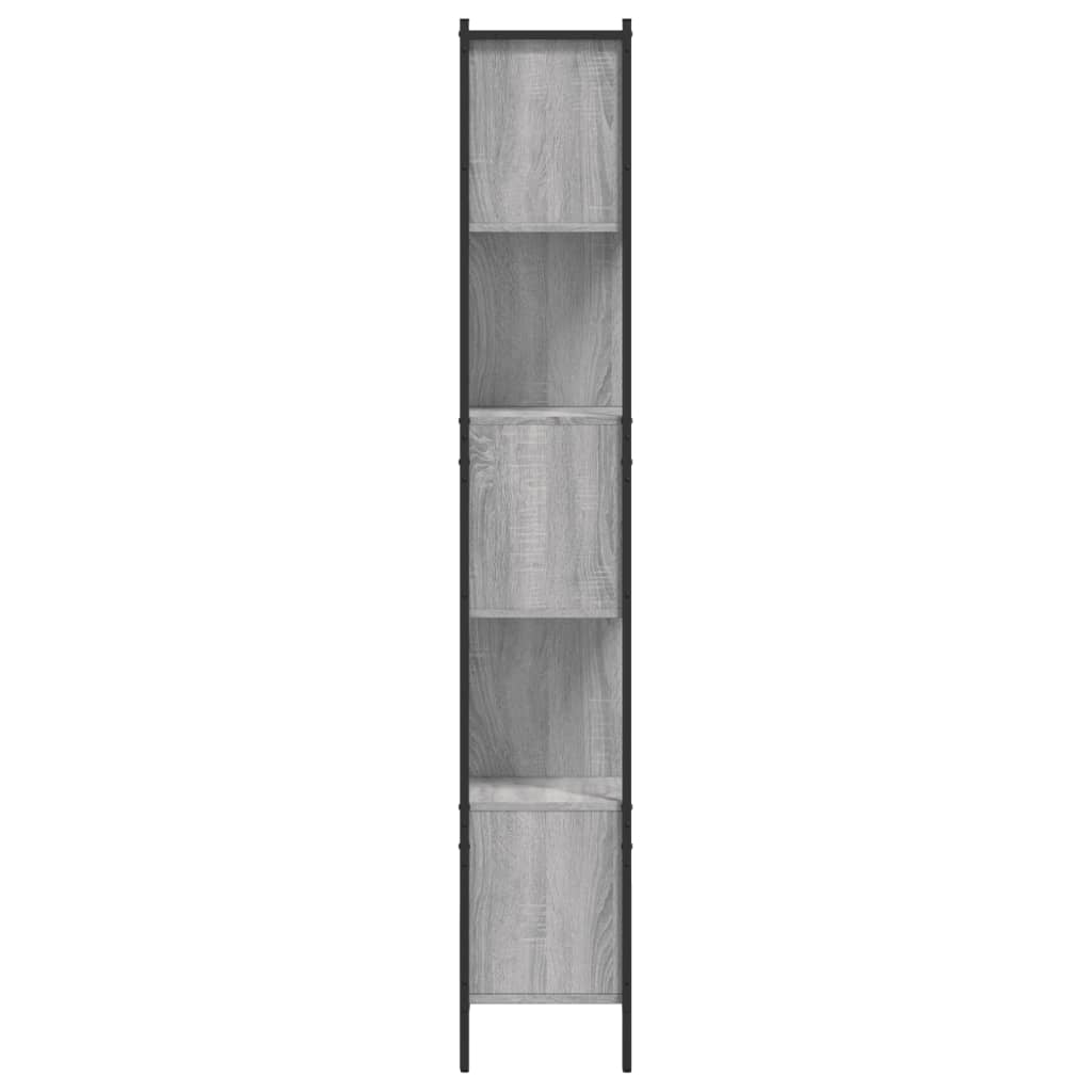 szürke sonoma színű szerelt fa könyvespolc 102x28x172 cm