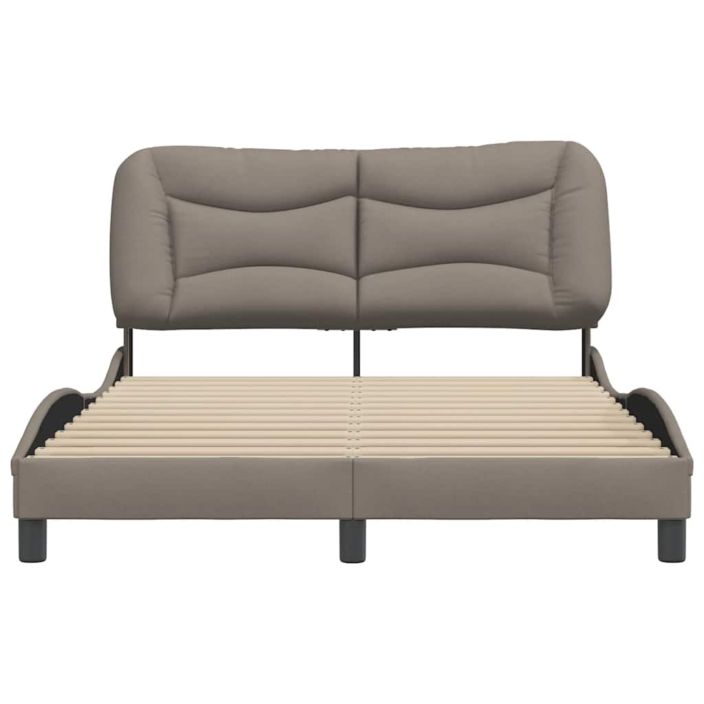 tópszínű szövet ágykeret matrac nélkül Hvar 120x200 cm