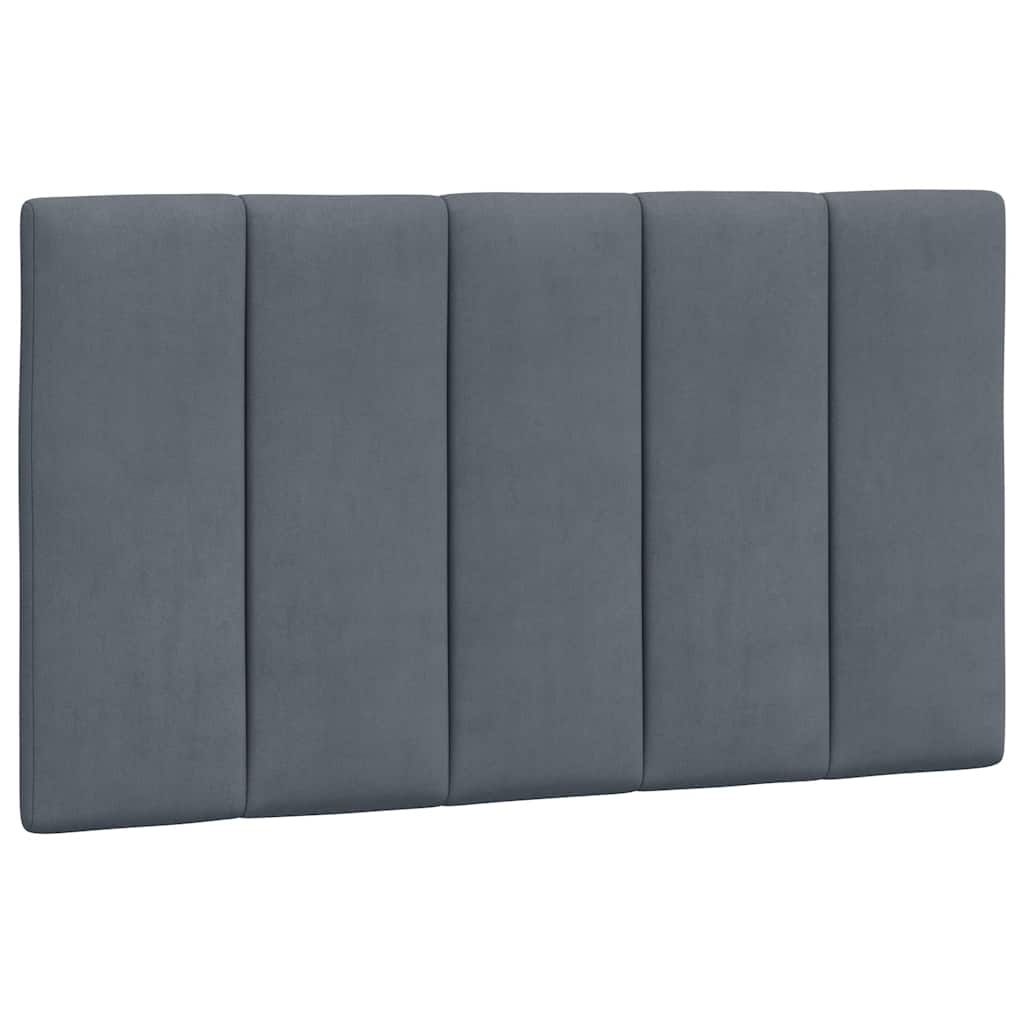 sötétszürke bársony ágykeret matrac nélkül Hanko 90x190 cm