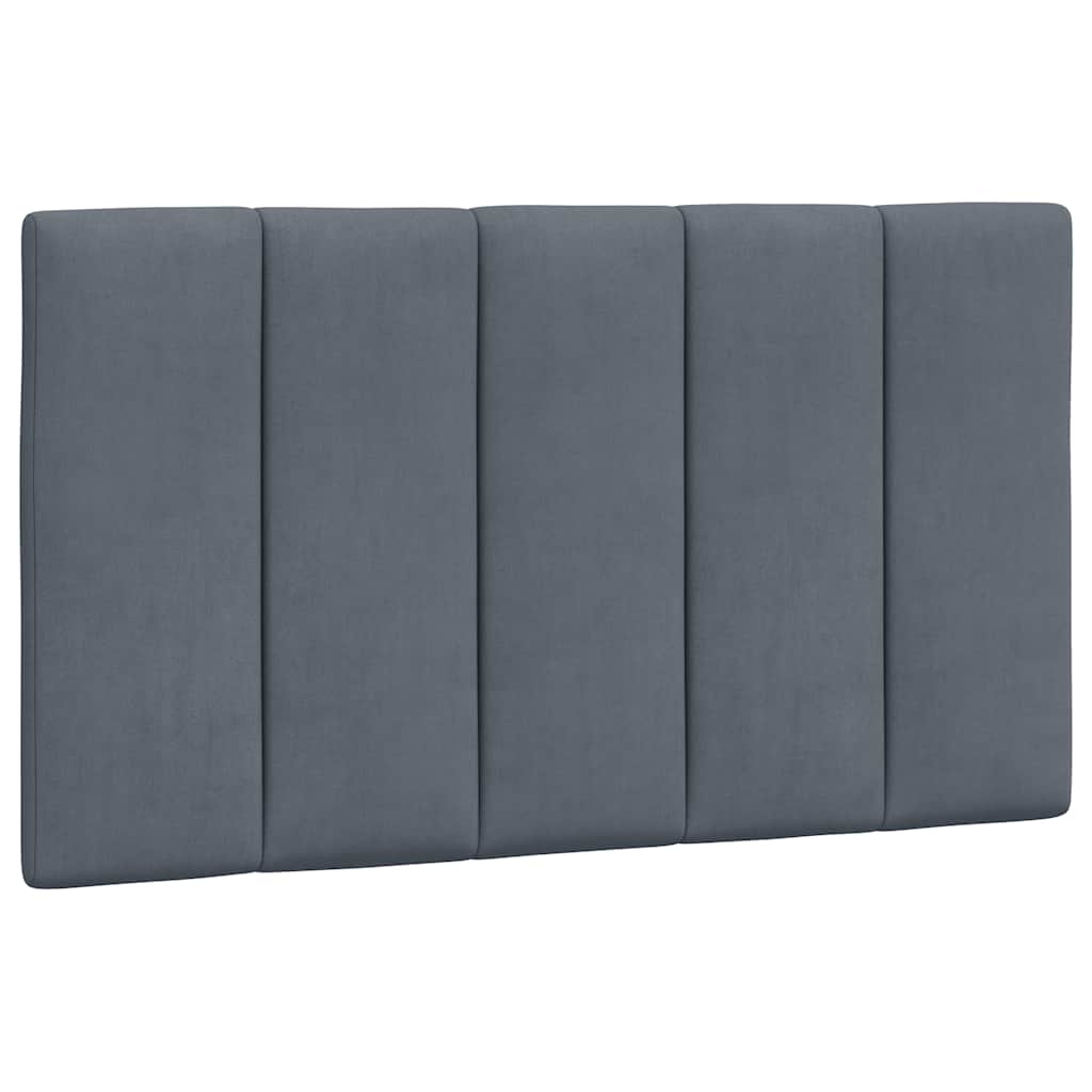 sötétszürke bársony ágykeret matrac nélkül Hanko 90x200 cm