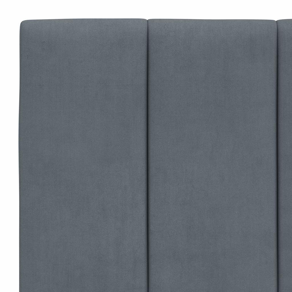 sötétszürke bársony ágykeret matrac nélkül Hanko 100x200 cm