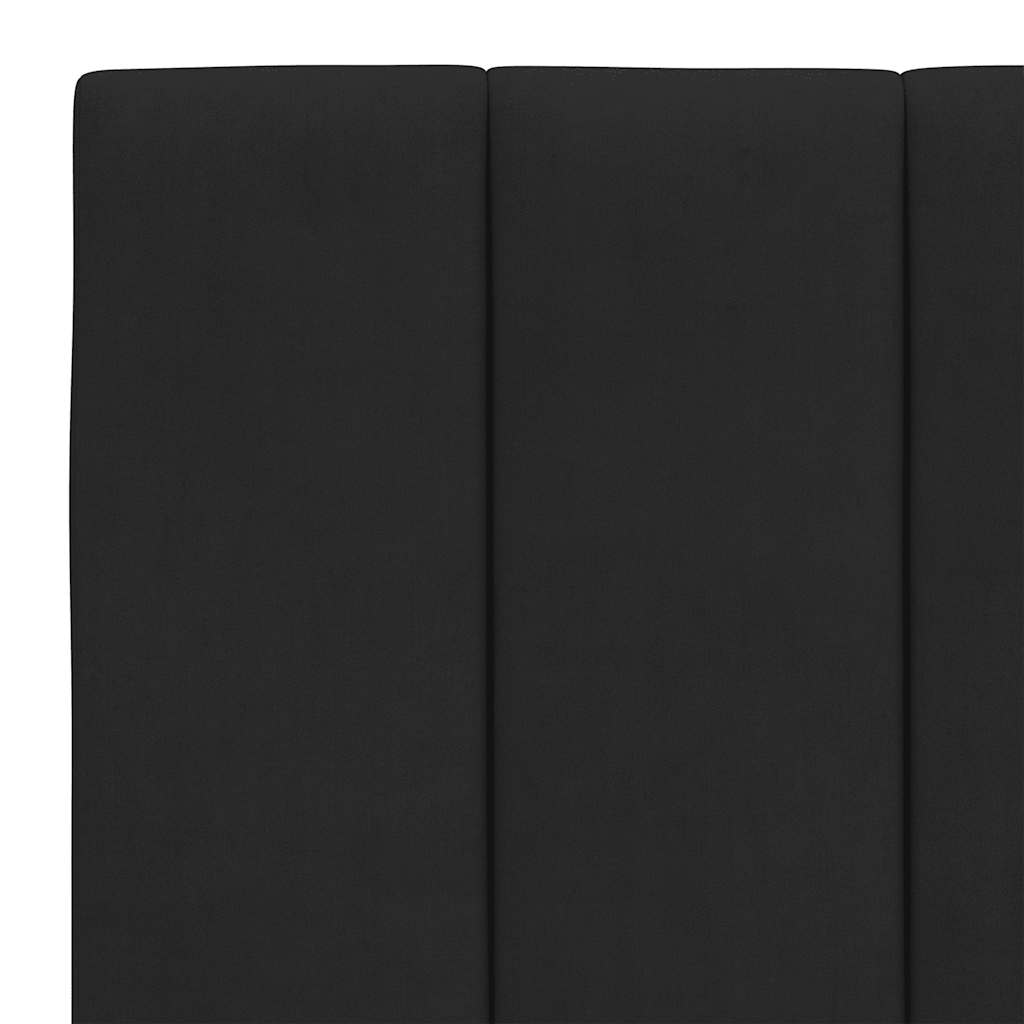 fekete bársony ágykeret matrac nélkül Hanko 140x200 cm