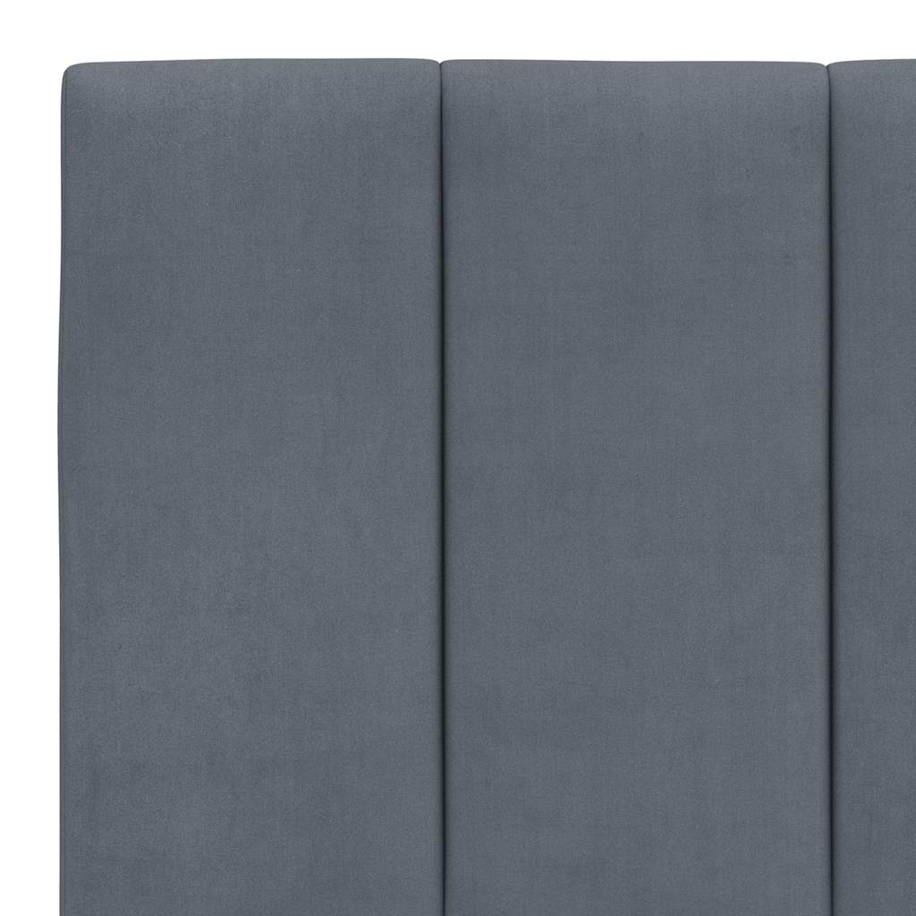 sötétszürke bársony ágykeret matrac nélkül Hanko 200 x 200 cm