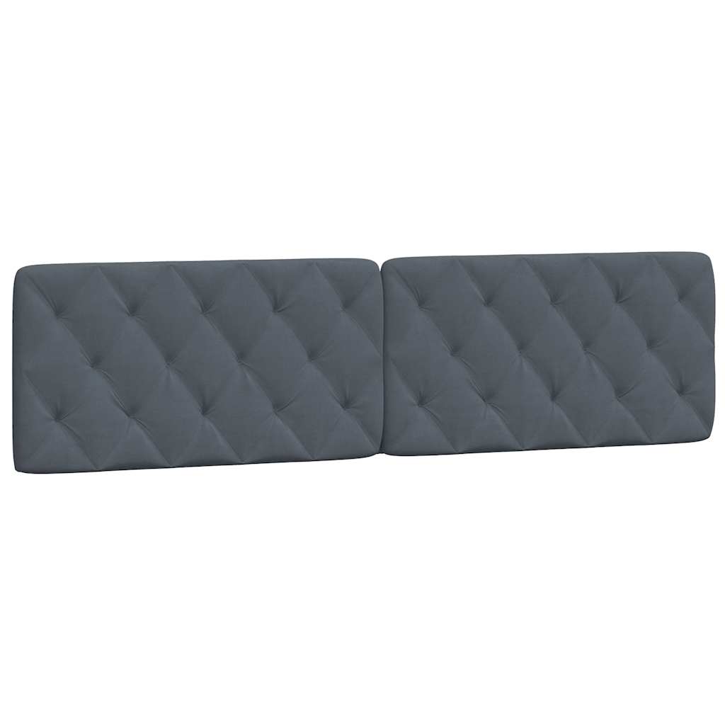sötétszürke bársony ágykeret matrac nélkül 200 x 200 cm