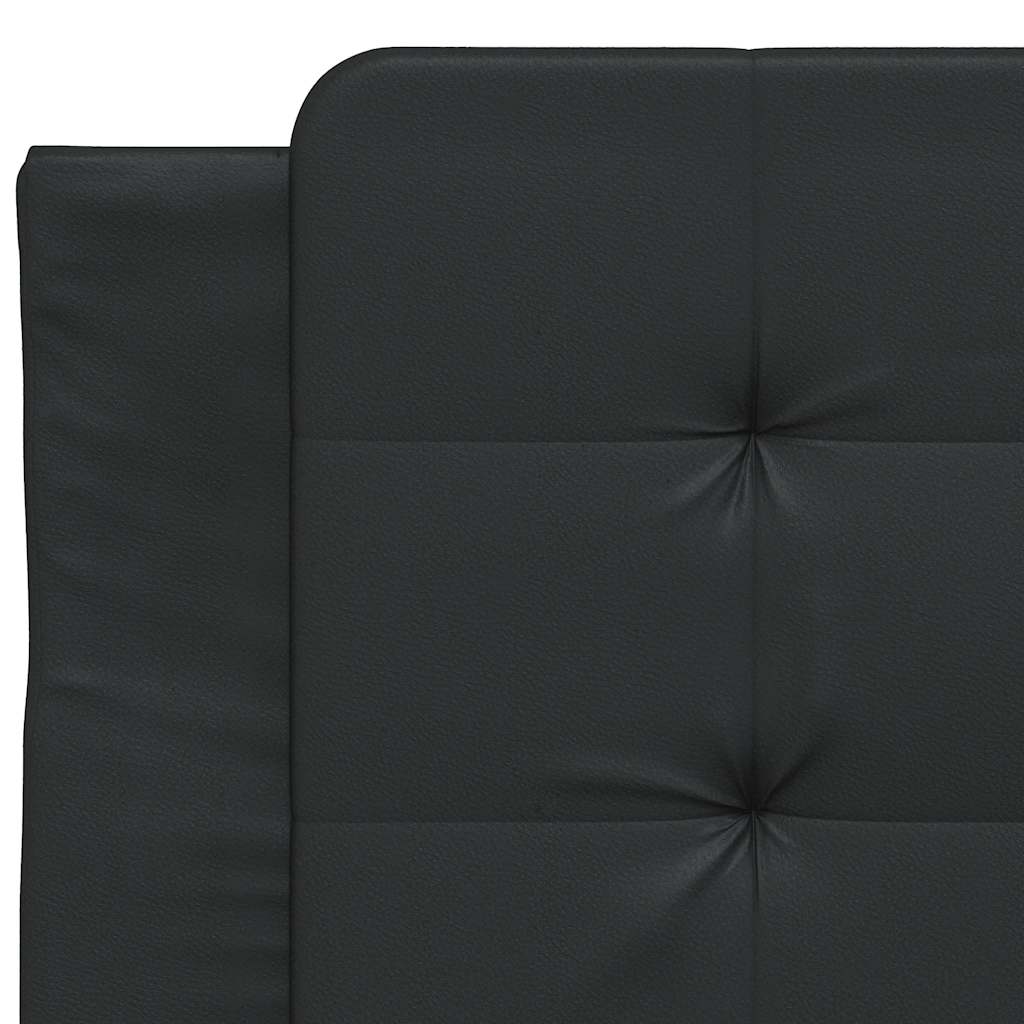fekete műbőr ágykeret matrac nélkül Zadar 100x200 cm