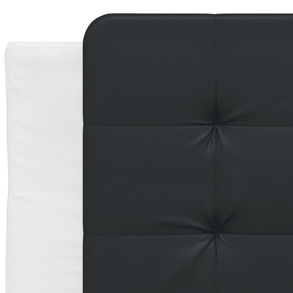 fehér és fekete műbőr ágykeret matrac nélkül Zadar 100x200 cm