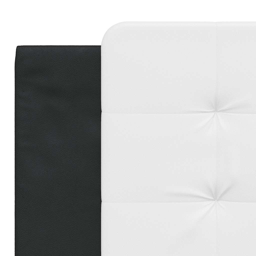 fekete és fehér műbőr ágykeret matrac nélkül Zadar 180x200 cm