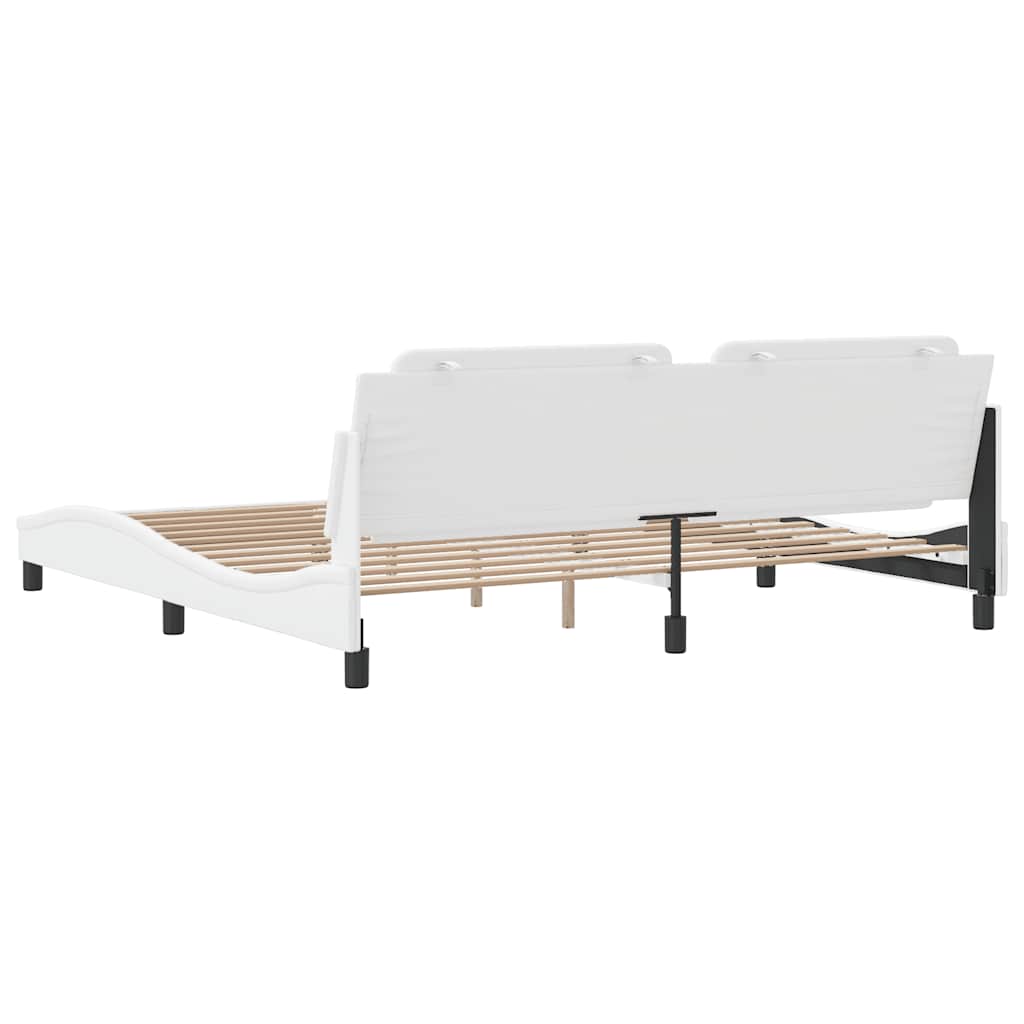 fehér műbőr ágykeret matrac nélkül Zadar 200x200 cm