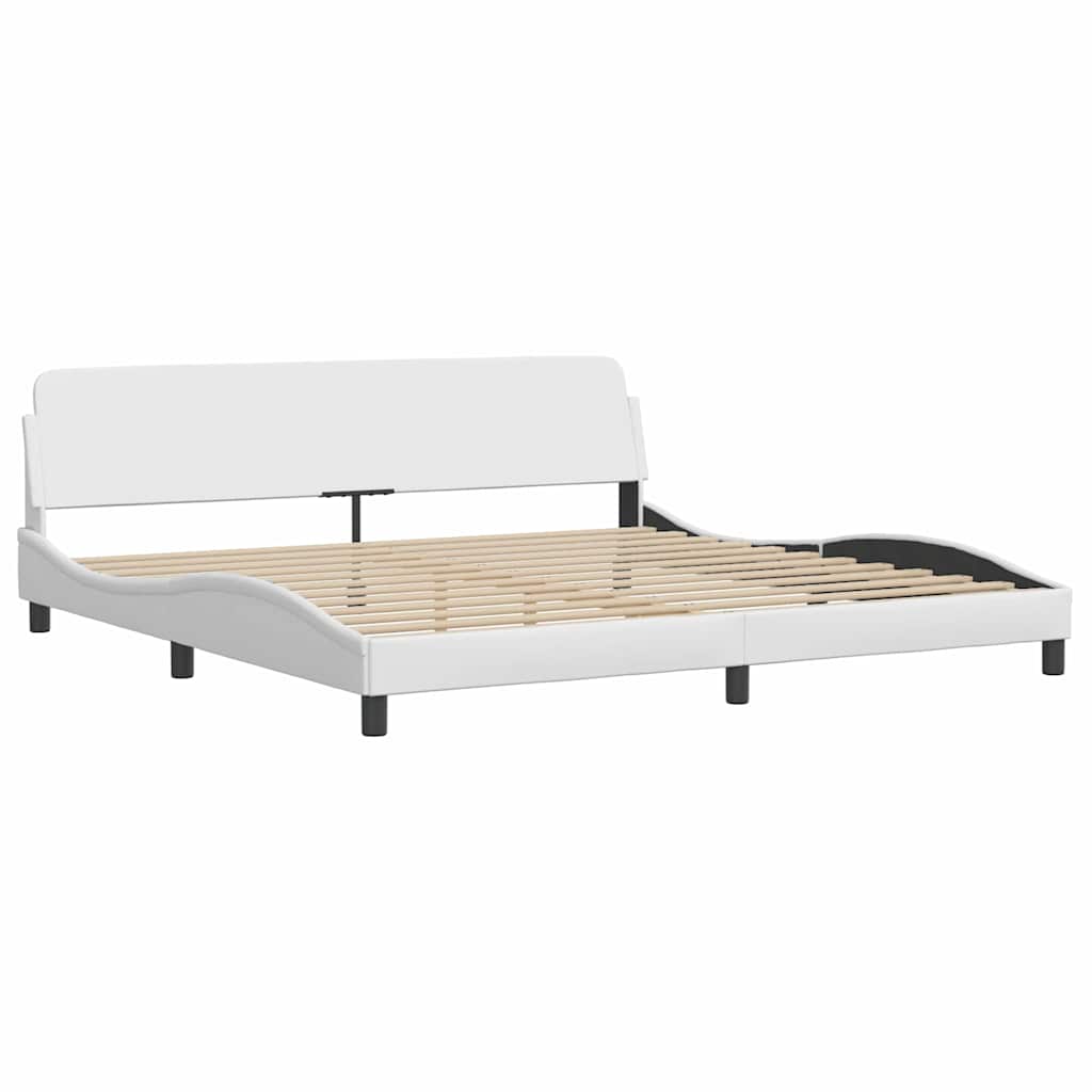 fehér műbőr ágykeret matrac nélkül Zadar 200x200 cm