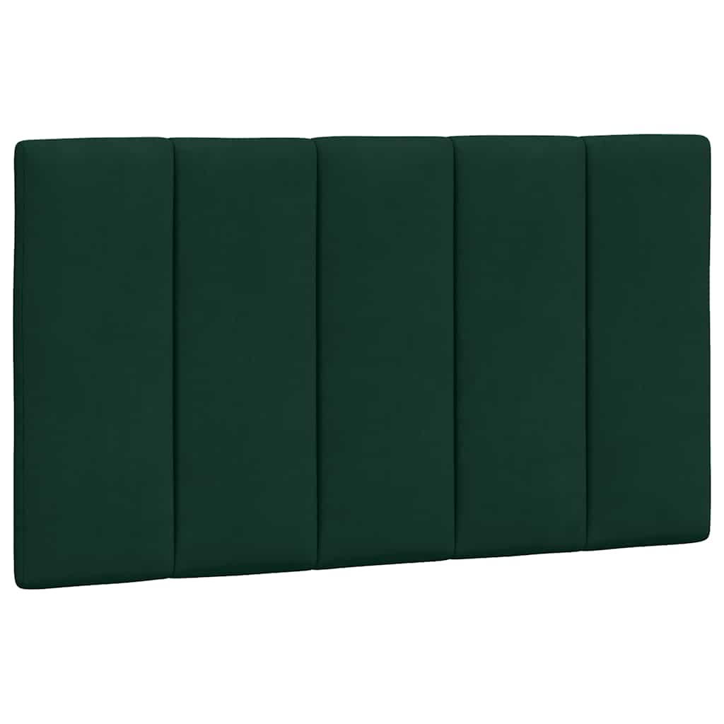 sötétzöld bársony ágykeret LED-ekkel matrac nélkül Hanko 90 x 200 cm