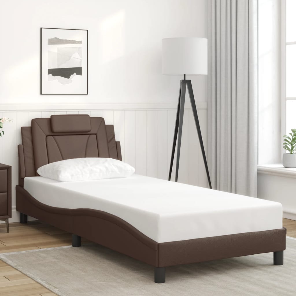 barna ágykeret Viana LED-ekkel matrac nélkül 80 x 200 cm