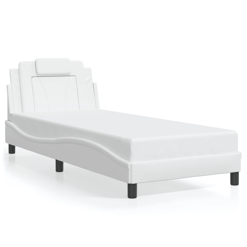 fehér ágykeret Viana LED-ekkel matrac nélkül 90x190 cm