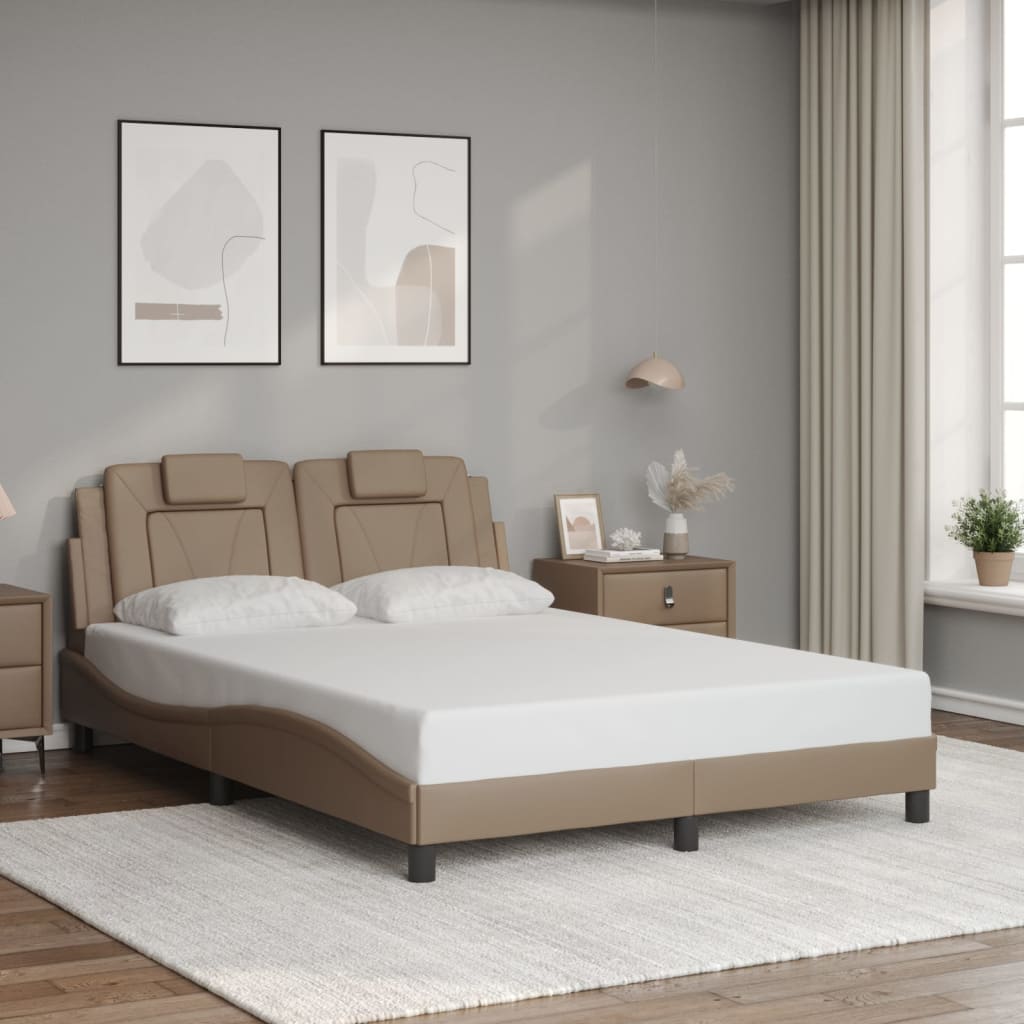 cappuccino színű ágykeret Viana LED-ekkel matrac nélkül 120 x 200 cm